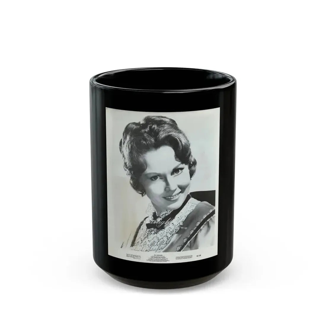 Hazel Court #87 (Vintage Female Icon) Black Coffee Mug 15oz - Go Mug Yourself