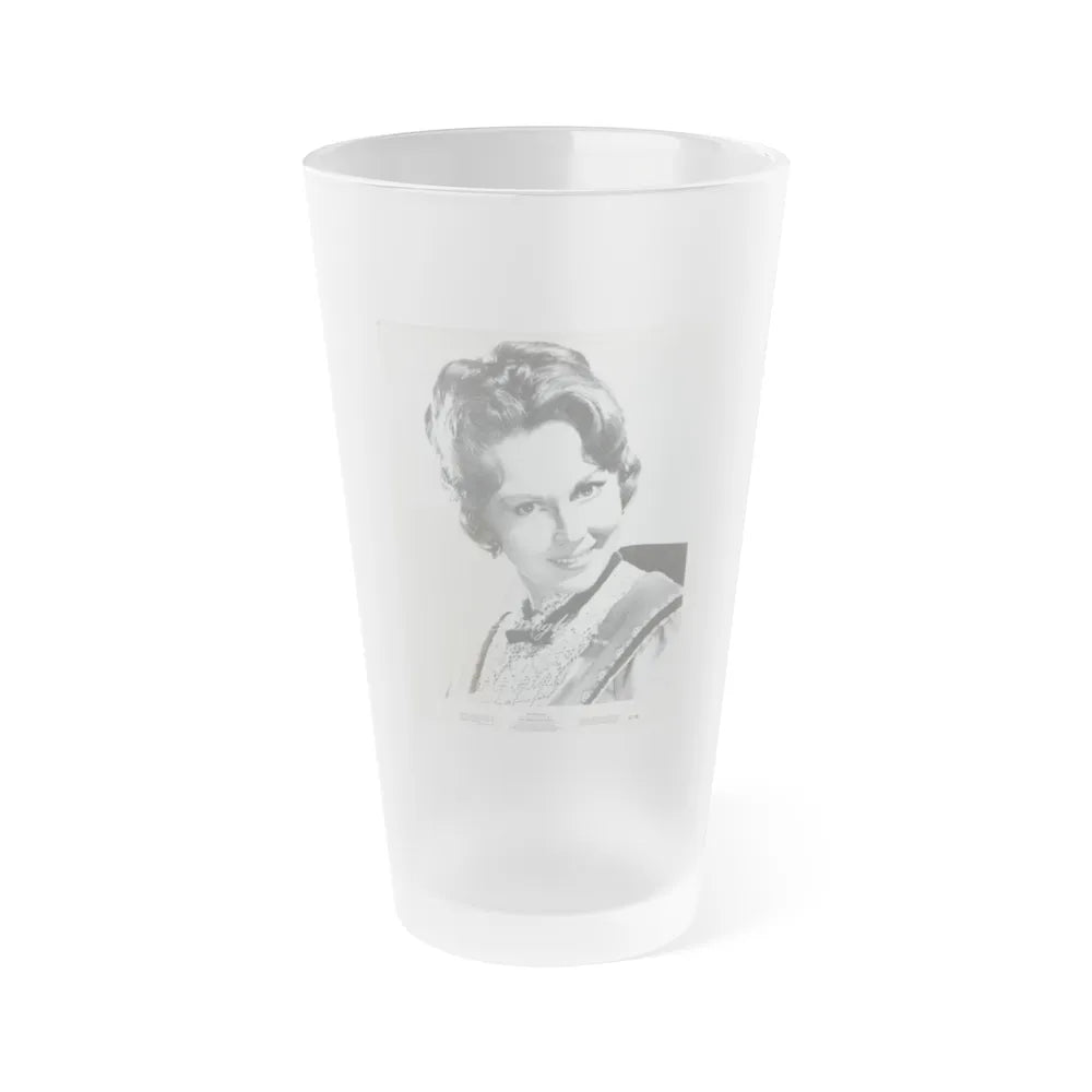 Hazel Court #87 (Vintage Female Icon) Frosted Pint Glass 16oz-16oz-Frosted-Go Mug Yourself