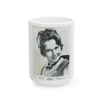 Hazel Court #87 (Vintage Female Icon) White Coffee Mug 15oz - Go Mug Yourself