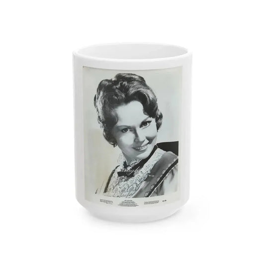 Hazel Court #87 (Vintage Female Icon) White Coffee Mug 15oz - Go Mug Yourself