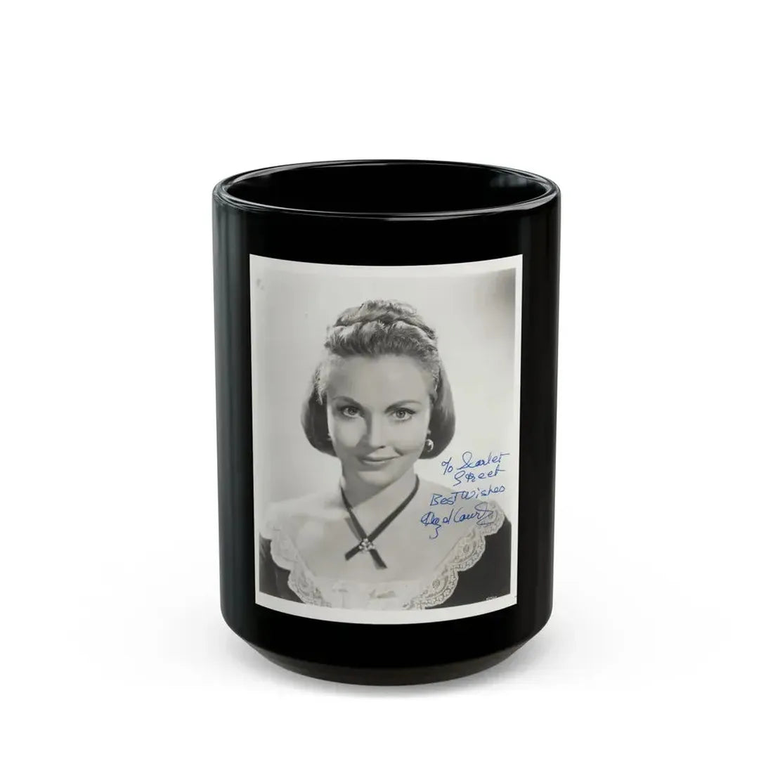 Hazel Court #88 (Vintage Female Icon) Black Coffee Mug 15oz - Go Mug Yourself