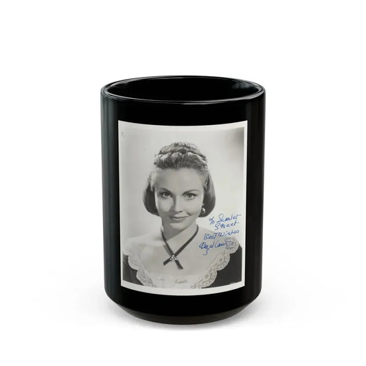 Hazel Court #88 (Vintage Female Icon) Black Coffee Mug 15oz - Go Mug Yourself