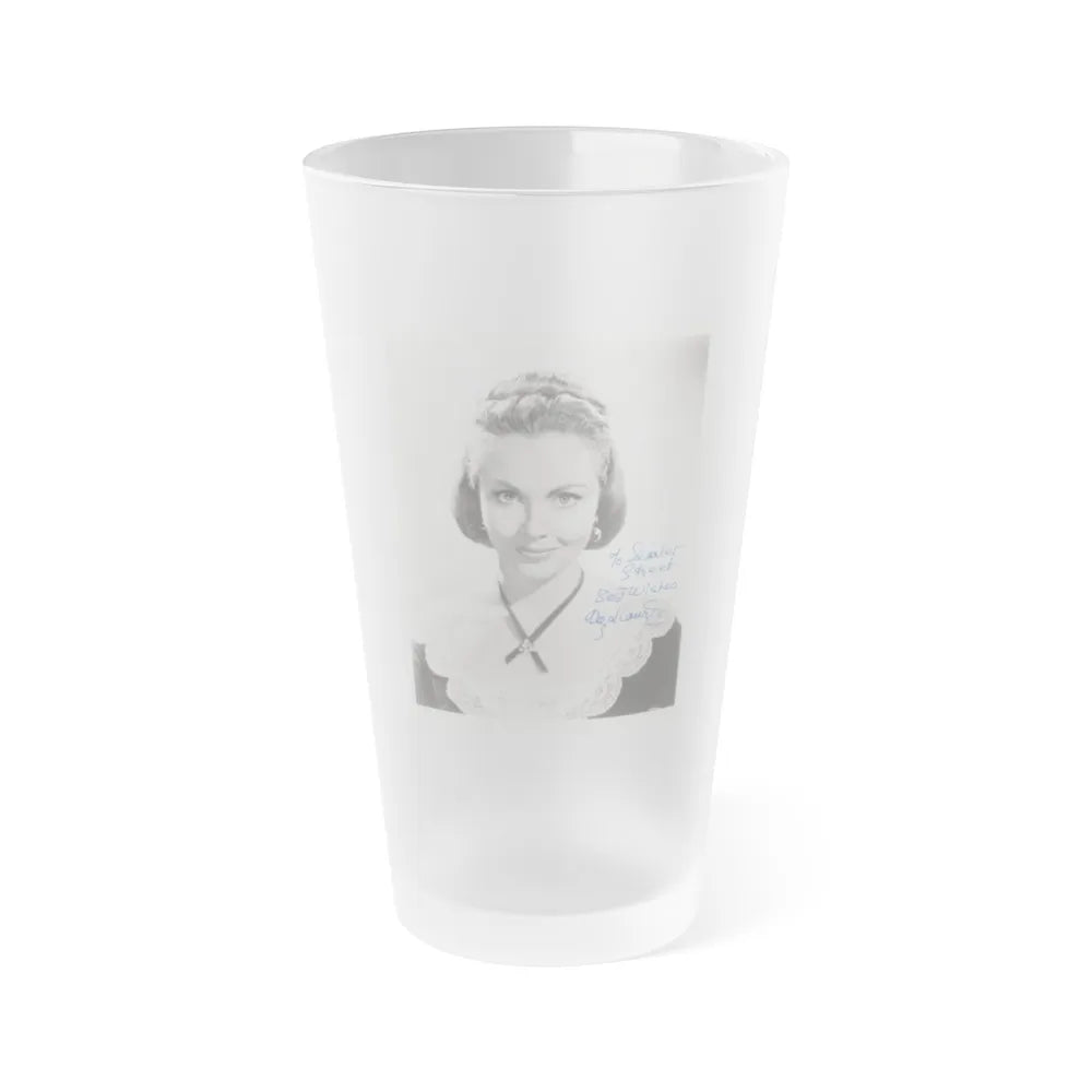 Hazel Court #88 (Vintage Female Icon) Frosted Pint Glass 16oz-16oz-Frosted-Go Mug Yourself