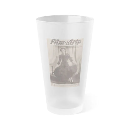 Hazel Court #89 - Newspaper Magazine Photo (Vintage Female Icon) Frosted Pint Glass 16oz-16oz-Frosted-Go Mug Yourself