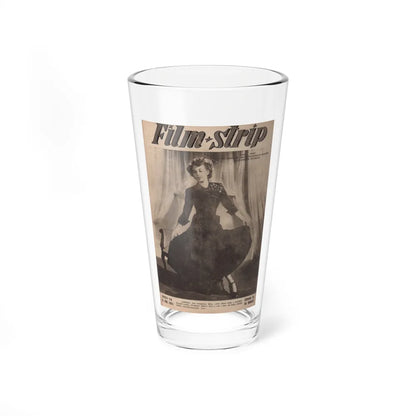 Hazel Court #89 - Newspaper Magazine Photo (Vintage Female Icon) Pint Glass 16oz-16oz-Go Mug Yourself