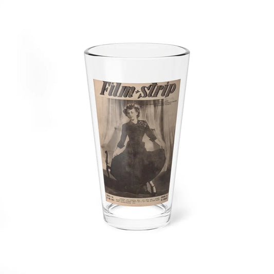 Hazel Court #89 - Newspaper Magazine Photo (Vintage Female Icon) Pint Glass 16oz-16oz-Go Mug Yourself