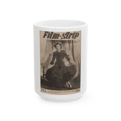 Hazel Court #89 - Newspaper Magazine Photo (Vintage Female Icon) White Coffee Mug 15oz - Go Mug Yourself