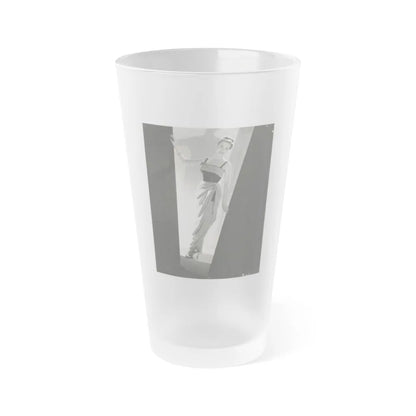 Hazel Court #92 (Vintage Female Icon) Frosted Pint Glass 16oz-16oz-Frosted-Go Mug Yourself