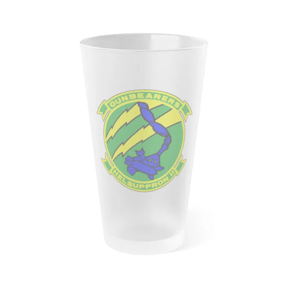 HC 11 Helicopter Combat Support Squadron 11 (U.S. Navy) Frosted Pint Glass 16oz-Go Mug Yourself