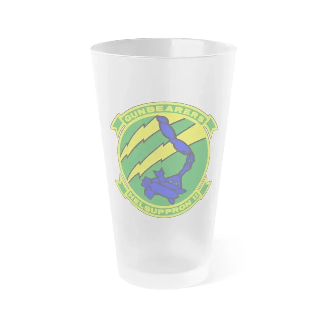 HC 11 Helicopter Combat Support Squadron 11 (U.S. Navy) Frosted Pint Glass 16oz Default Title - Go Mug Yourself