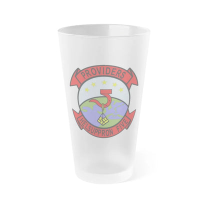 HC 5 Helicopter Combat Support Squadron 5 (U.S. Navy) Frosted Pint Glass 16oz-Go Mug Yourself