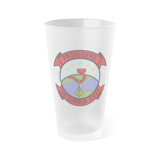 HC 5 Helicopter Combat Support Squadron 5 (U.S. Navy) Frosted Pint Glass 16oz-Go Mug Yourself