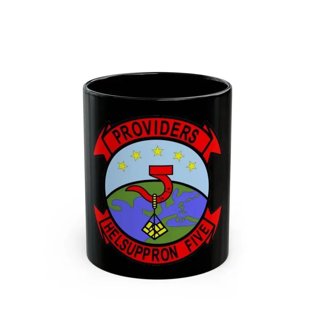 HC 5 Helicopter Combat Support Squadron 5 (U.S. Navy) Black Coffee Mug 11oz - Go Mug Yourself