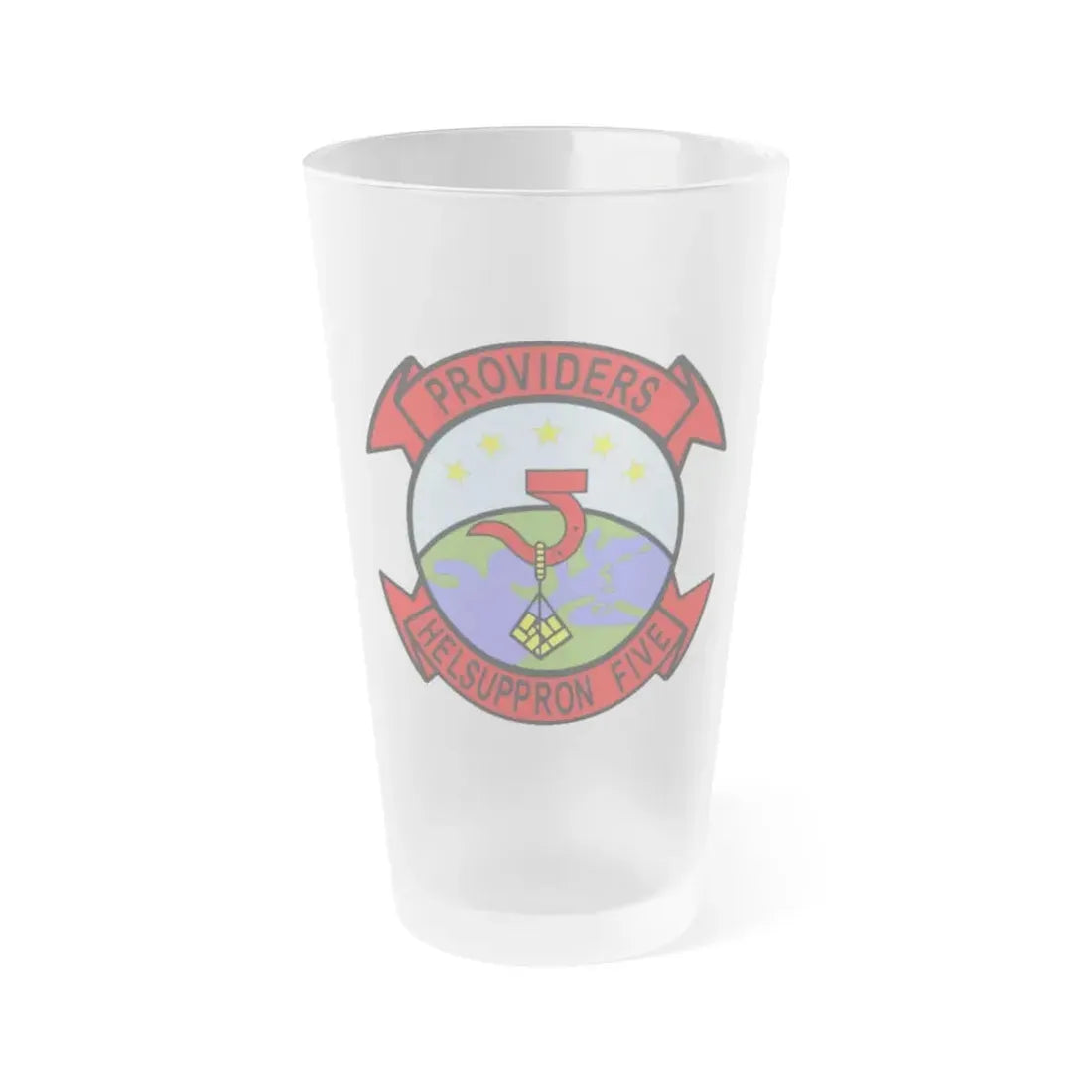 HC 5 Helicopter Combat Support Squadron 5 (U.S. Navy) Frosted Pint Glass 16oz Default Title - Go Mug Yourself