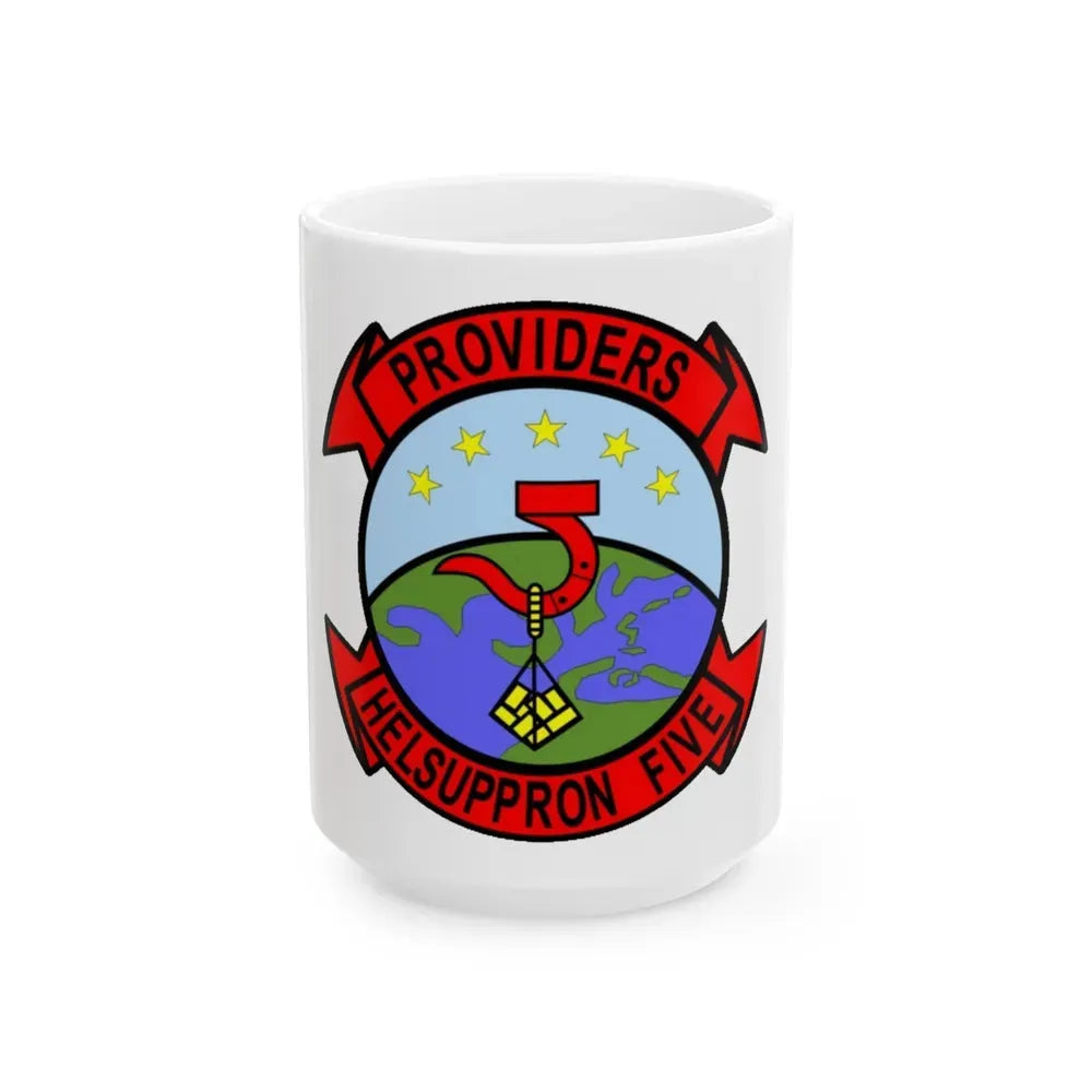 HC 5 Helicopter Combat Support Squadron 5 (U.S. Navy) White Coffee Mug 15oz - Go Mug Yourself