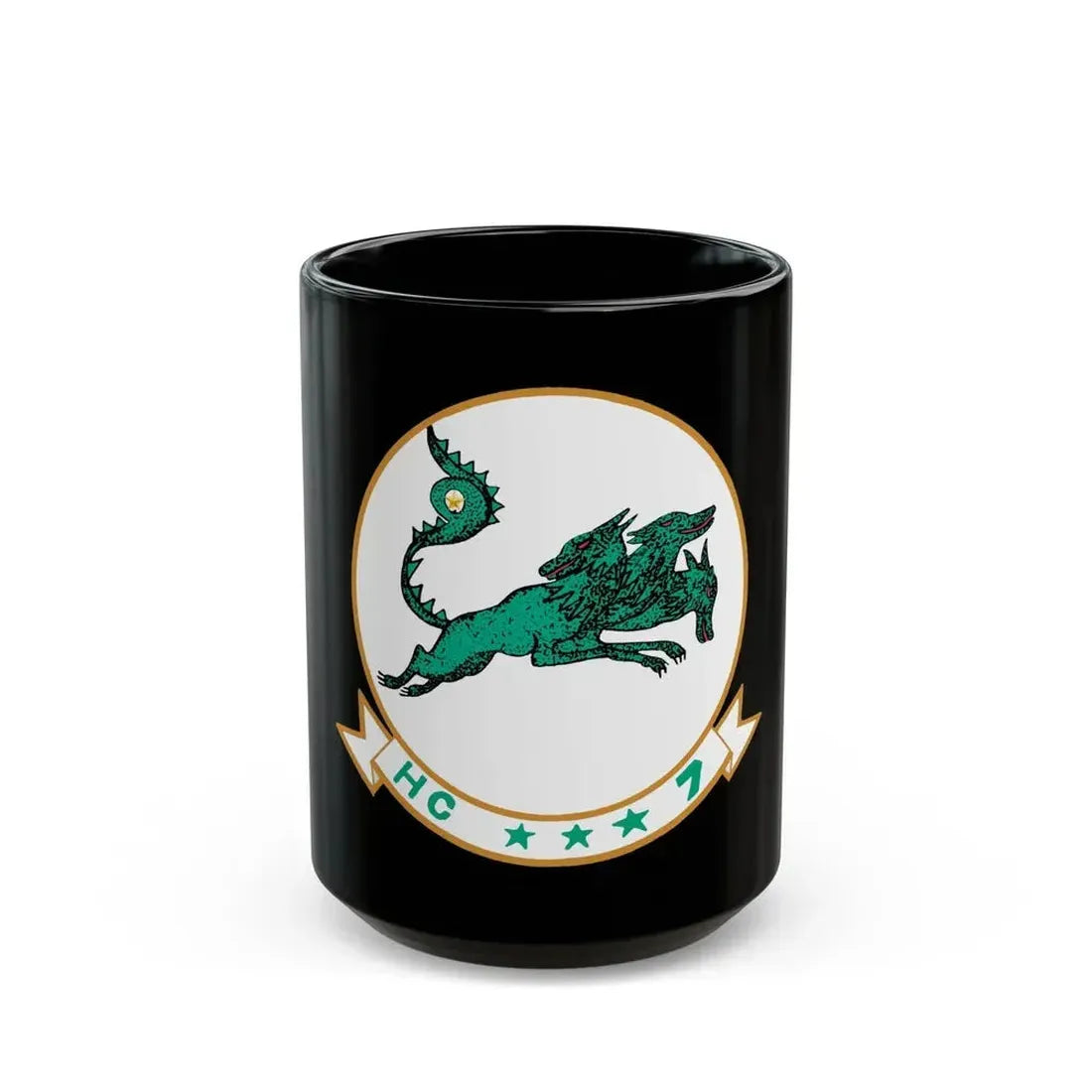 HC 7 'Seadevils' (U.S. Navy) Black Coffee Mug 15oz - Go Mug Yourself