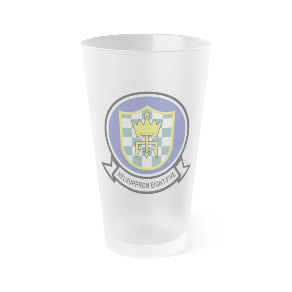 HC 85 Helicopter Combat Support Squadron 85 (U.S. Navy) Frosted Pint Glass 16oz-Go Mug Yourself