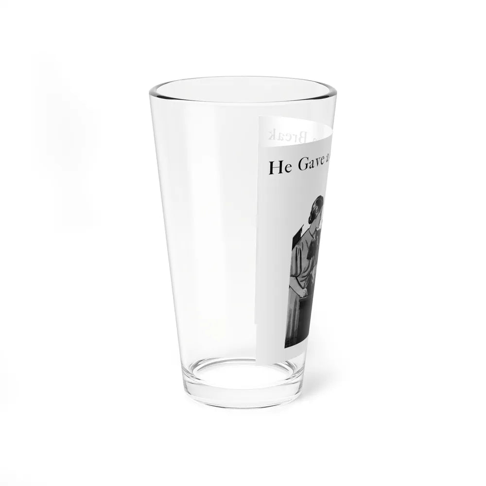 He Gave a Chump a Breack, Mystery magazine, October 1934 - Pint Glass 16oz-Go Mug Yourself