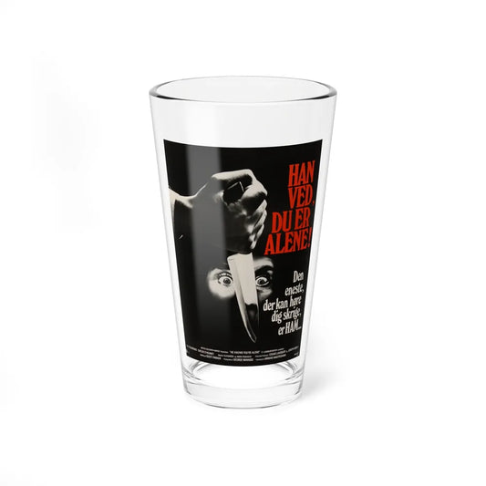 HE KNOWS YOU'RE ALONE (DANISH) 1980 Movie Poster - Pint Glass 16oz-16oz-Go Mug Yourself