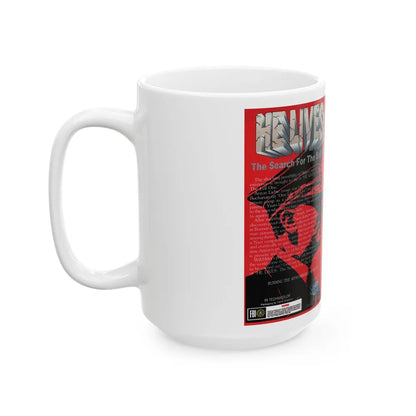 HE LIVES THE SEARCH FOR THE EVIL ONE (VHS COVER) - White Coffee Mug-Go Mug Yourself