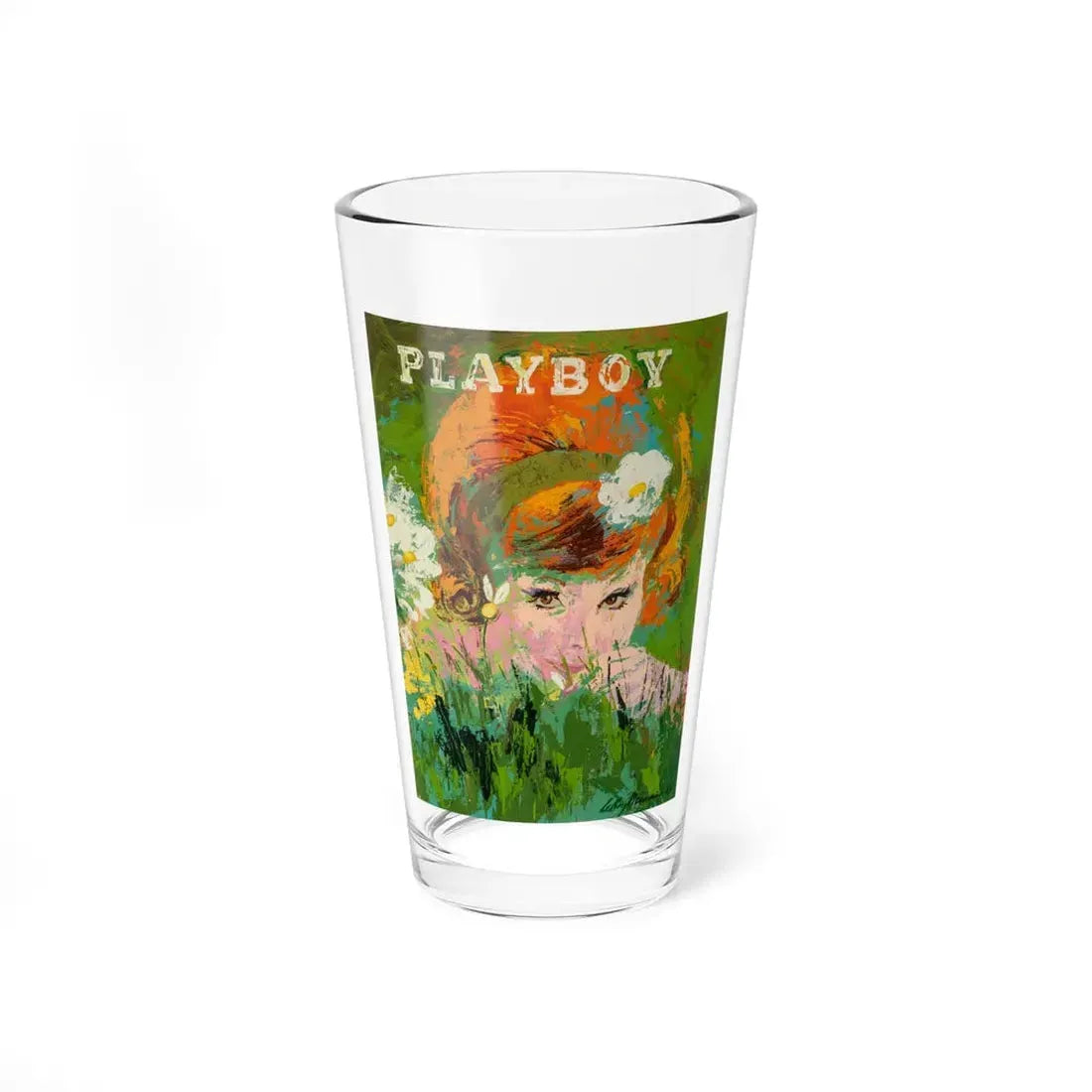 He Loves Me, He Loves Me Not, Playboy, 1965 - Pint Glass 16oz 16oz - Go Mug Yourself