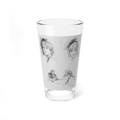 Head Studies - Pint Glass 16oz-16oz-Go Mug Yourself