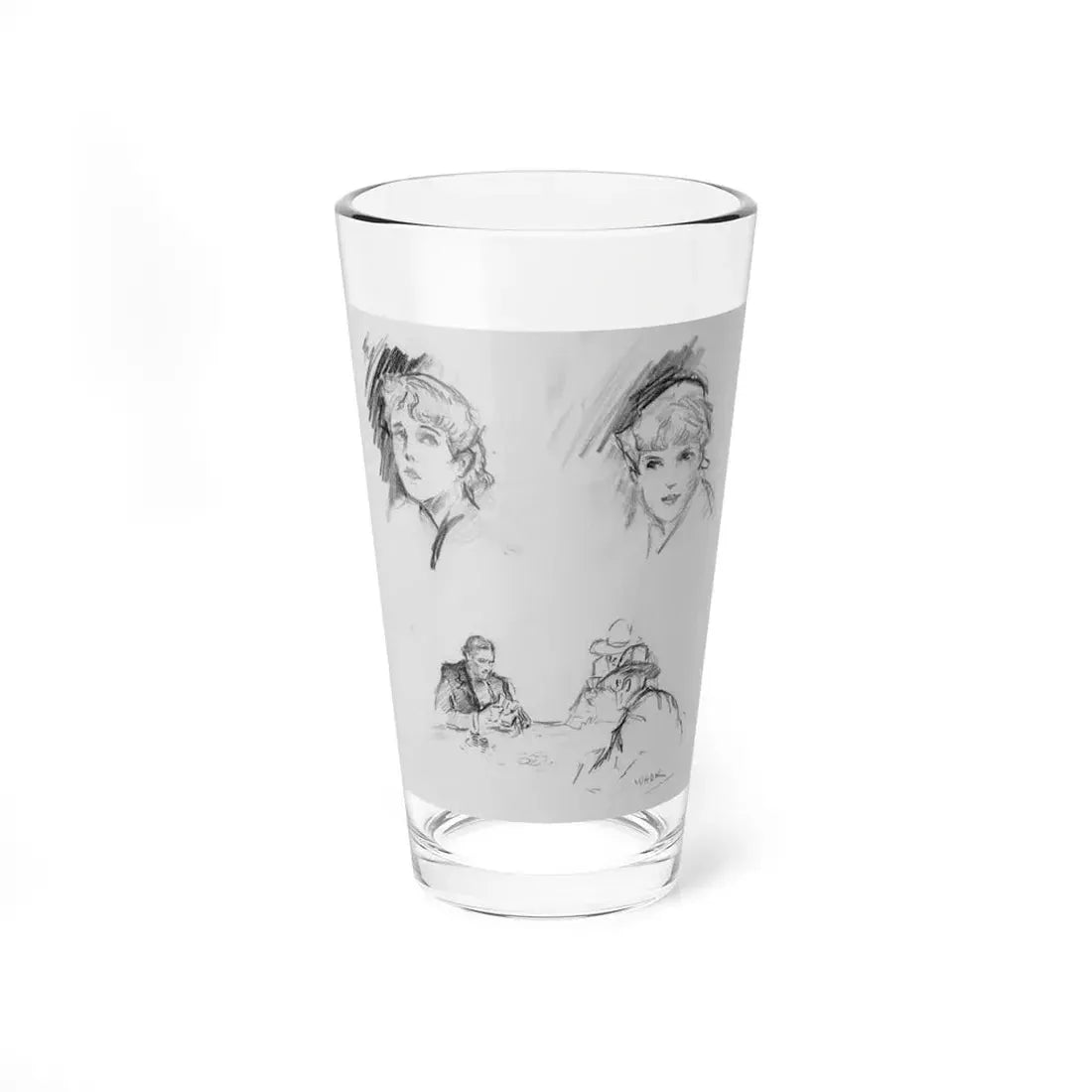 Head Studies - Pint Glass 16oz 16oz - Go Mug Yourself