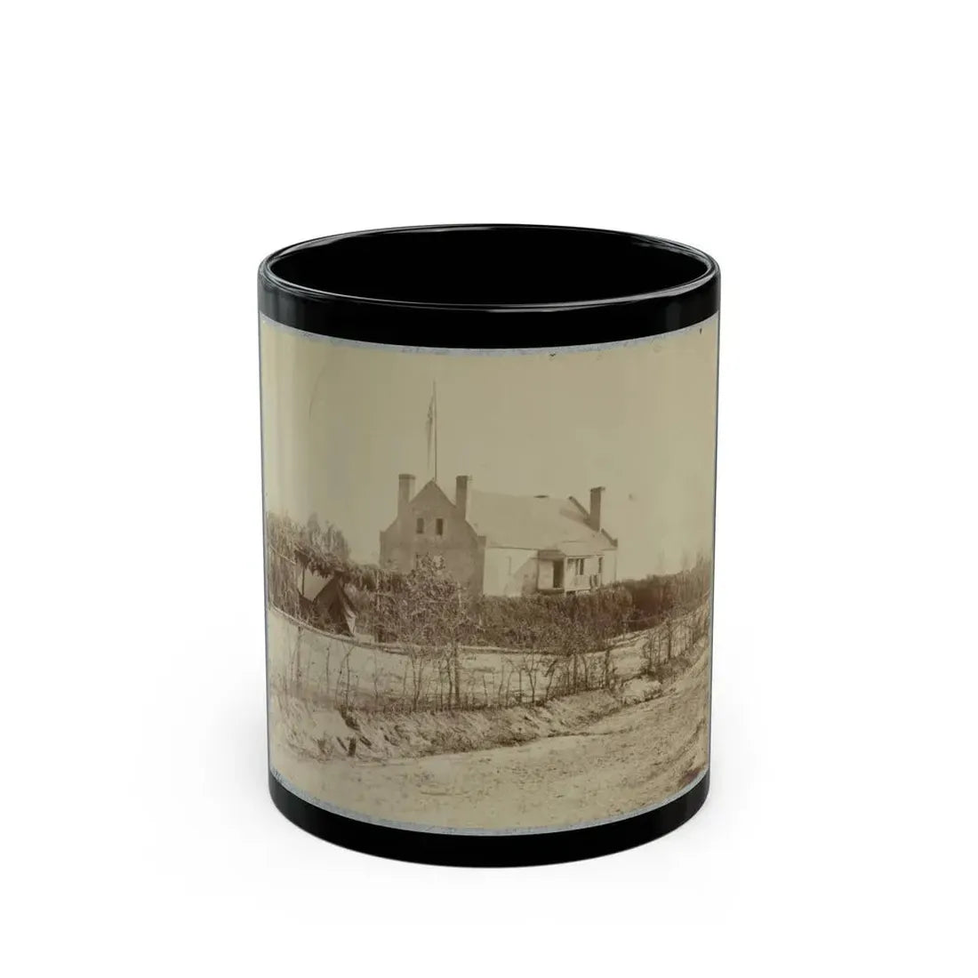 Headquarters, 6th Army Corps, Warren Station, In Front Of Petersburg, Va. (U.S. Civil War) Black Coffee Mug 11oz - Go Mug Yourself