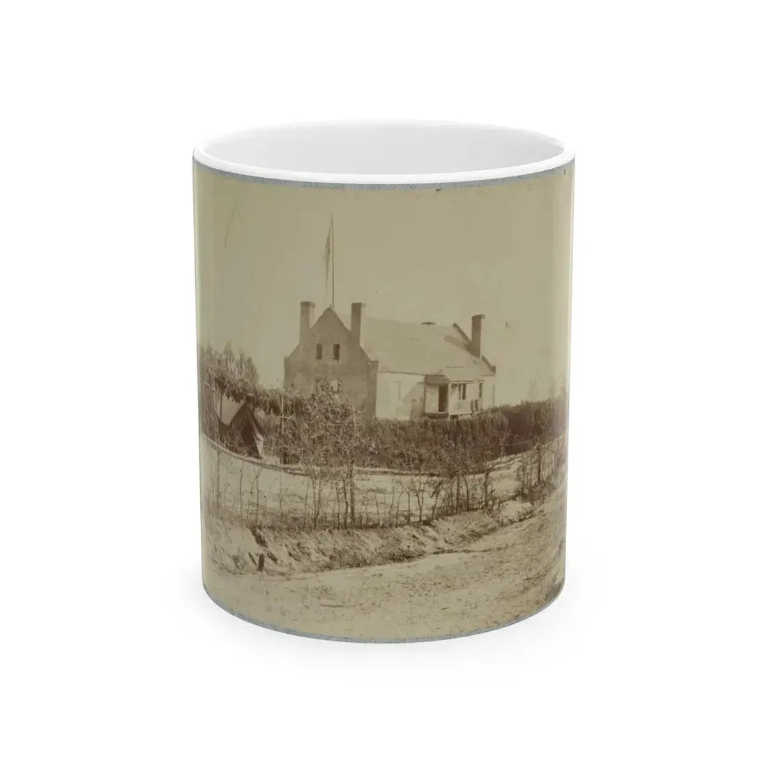 Headquarters, 6th Army Corps, Warren Station, In Front Of Petersburg, Va. (U.S. Civil War) White Coffee Mug 11oz - Go Mug Yourself