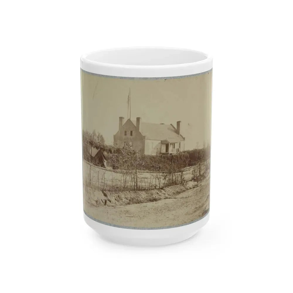 Headquarters, 6th Army Corps, Warren Station, In Front Of Petersburg, Va. (U.S. Civil War) White Coffee Mug 15oz - Go Mug Yourself