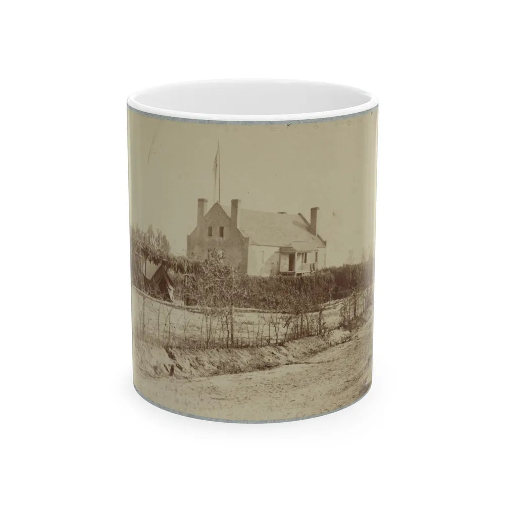 Headquarters, 6th Army Corps, Warren Station, In Front Of Petersburg, Va. (U.S. Civil War) White Coffee Mug-11oz-Go Mug Yourself