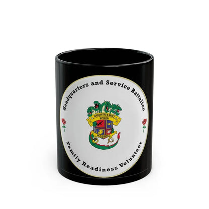 Headquarters And Service Battalion Family Readiness Volunteer (USMC) Black Coffee Mug 11oz - Go Mug Yourself