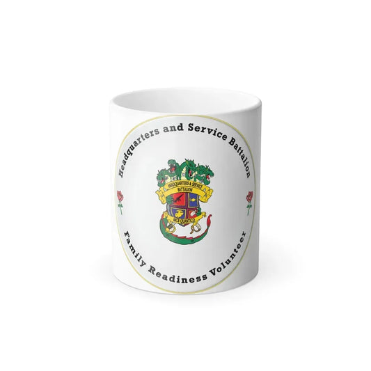 Headquarters And Service Battalion Family Readiness Volunteer (USMC) Color Changing Coffee Mug 11oz - Go Mug Yourself