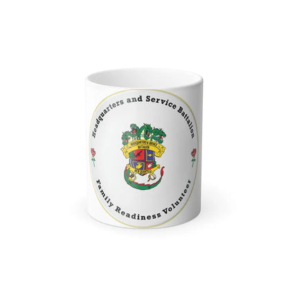 Headquarters And Service Battalion Family Readiness Volunteer (USMC) Color Changing Mug 11oz-11oz-Go Mug Yourself