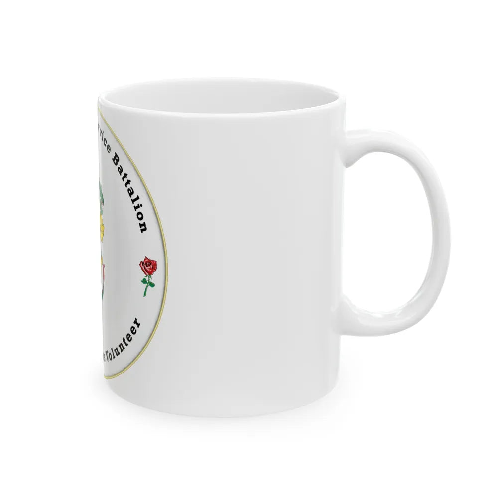 Headquarters And Service Battalion Family Readiness Volunteer (USMC) White Coffee Mug-Go Mug Yourself