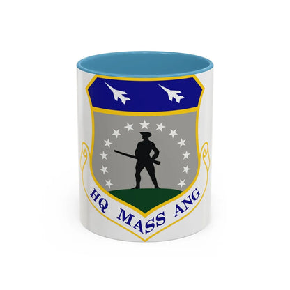 Headquarters Massachusetts Air National Guard (U.S. Air Force) Accent Coffee Mug 11oz Light Blue - Go Mug Yourself
