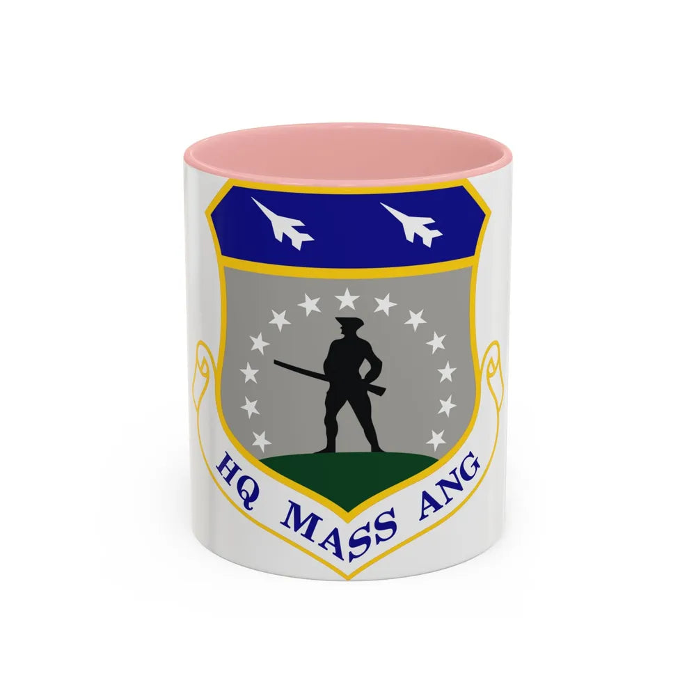 Headquarters Massachusetts Air National Guard (U.S. Air Force) Accent Coffee Mug 11oz Pink - Go Mug Yourself