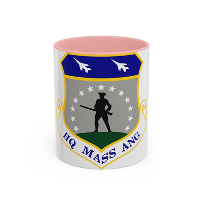 Headquarters Massachusetts Air National Guard (U.S. Air Force) Accent Coffee Mug 11oz Pink - Go Mug Yourself