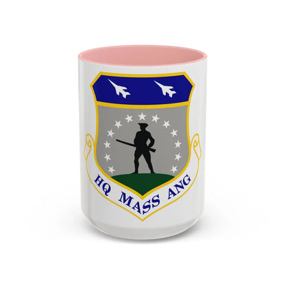 Headquarters Massachusetts Air National Guard (U.S. Air Force) Accent Coffee Mug 15oz Pink - Go Mug Yourself