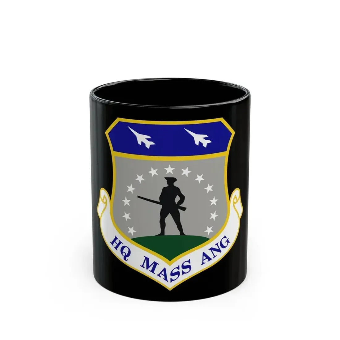 Headquarters Massachusetts Air National Guard (U.S. Air Force) Black Coffee Mug 11oz - Go Mug Yourself