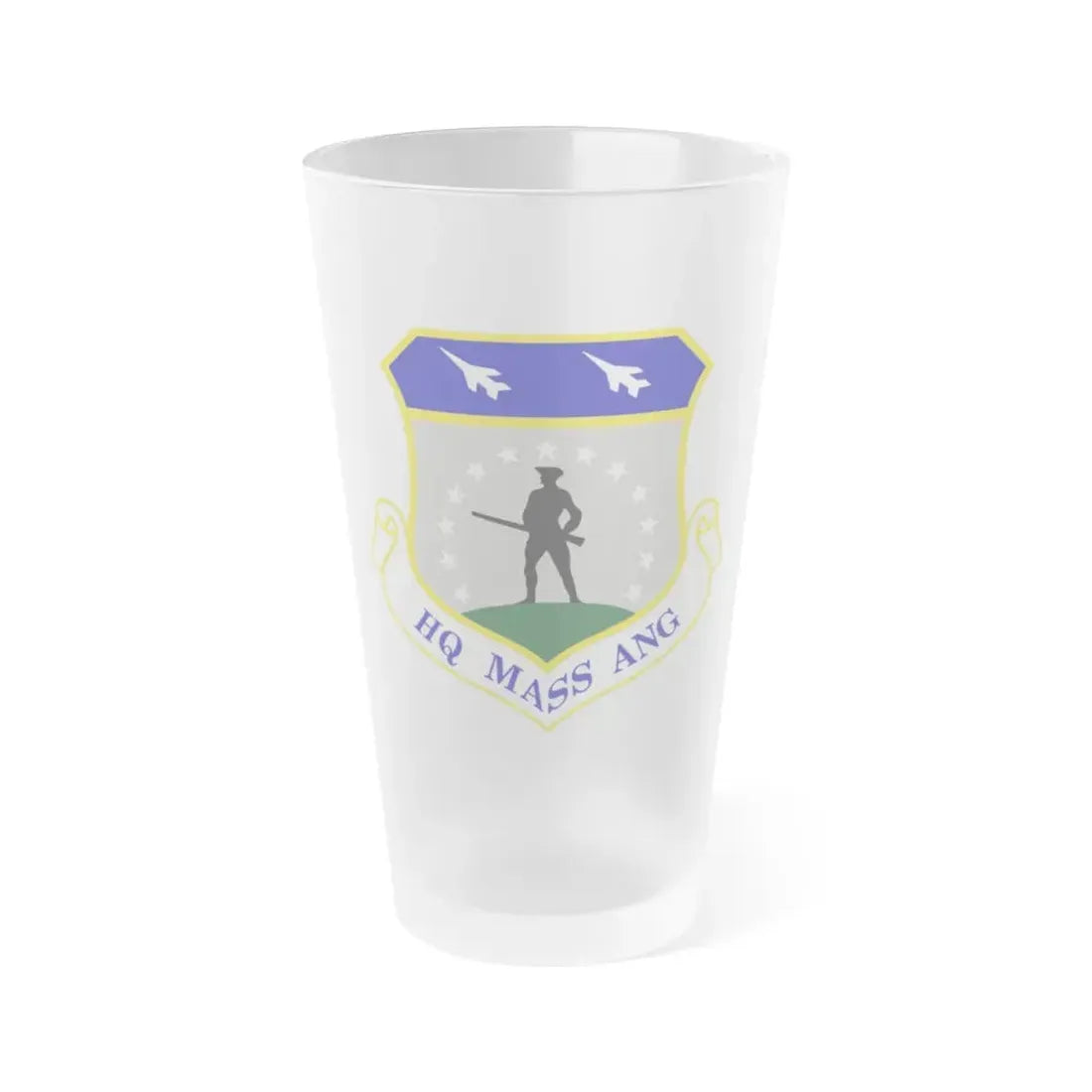 Headquarters Massachusetts Air National Guard (U.S. Air Force) Frosted Pint Glass 16oz Default Title - Go Mug Yourself