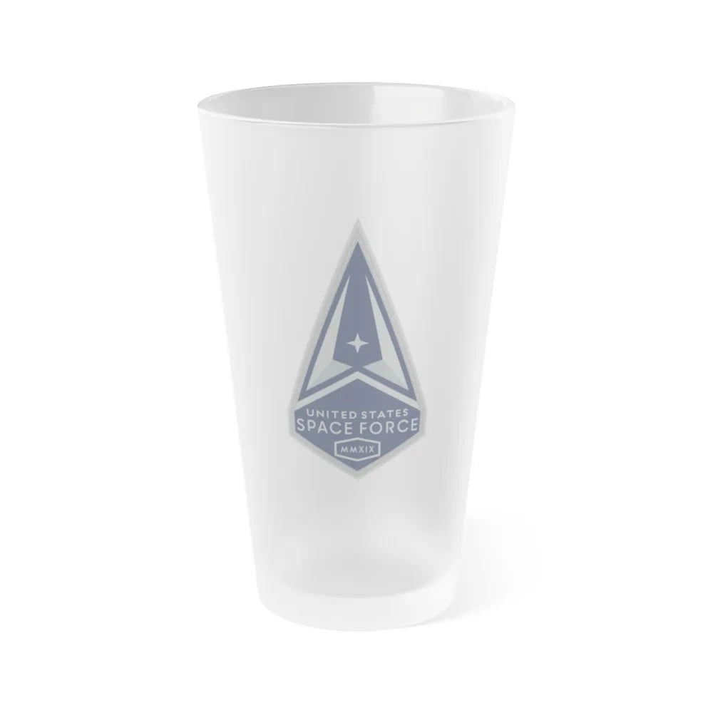 Headquarters Service (U.S. Space Force) Frosted Pint Glass 16oz-Go Mug Yourself