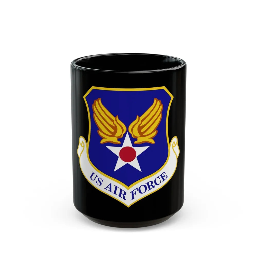 Headquarters United States Air Force (U.S. Air Force) Black Coffee Mug-15oz-Go Mug Yourself