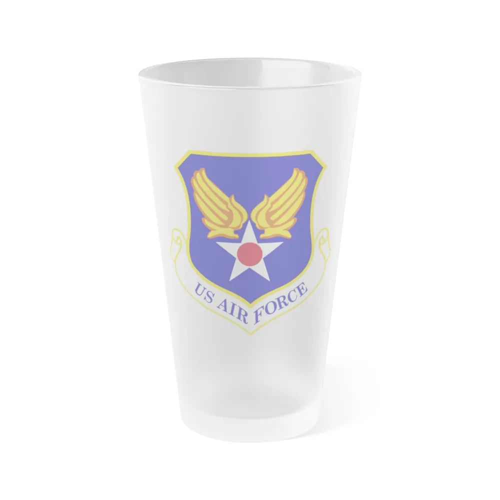 Headquarters United States Air Force (U.S. Air Force) Frosted Pint Glass 16oz-16oz-Frosted-Go Mug Yourself