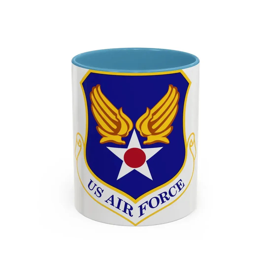 Headquarters United States Air Force (U.S. Air Force) Accent Coffee Mug 11oz Light Blue - Go Mug Yourself