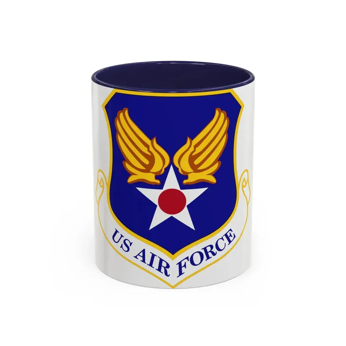 Headquarters United States Air Force (U.S. Air Force) Accent Coffee Mug 11oz Navy - Go Mug Yourself