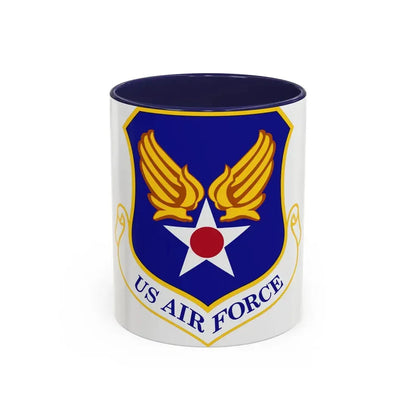 Headquarters United States Air Force (U.S. Air Force) Accent Coffee Mug 11oz Navy - Go Mug Yourself