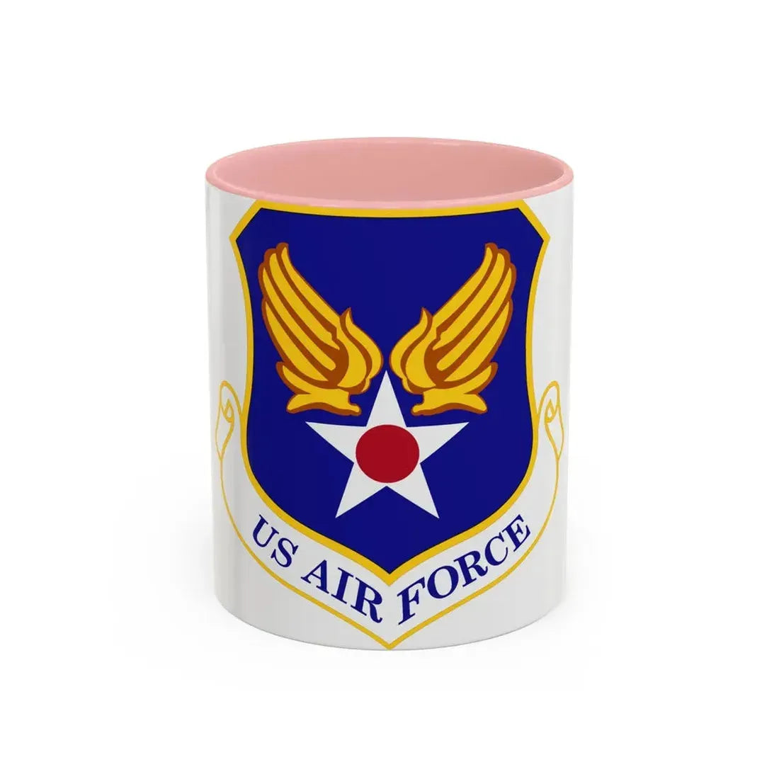 Headquarters United States Air Force (U.S. Air Force) Accent Coffee Mug 11oz Pink - Go Mug Yourself