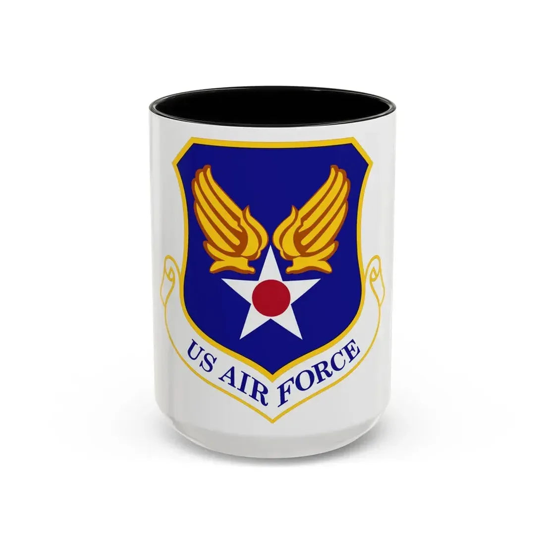 Headquarters United States Air Force (U.S. Air Force) Accent Coffee Mug 15oz Black - Go Mug Yourself