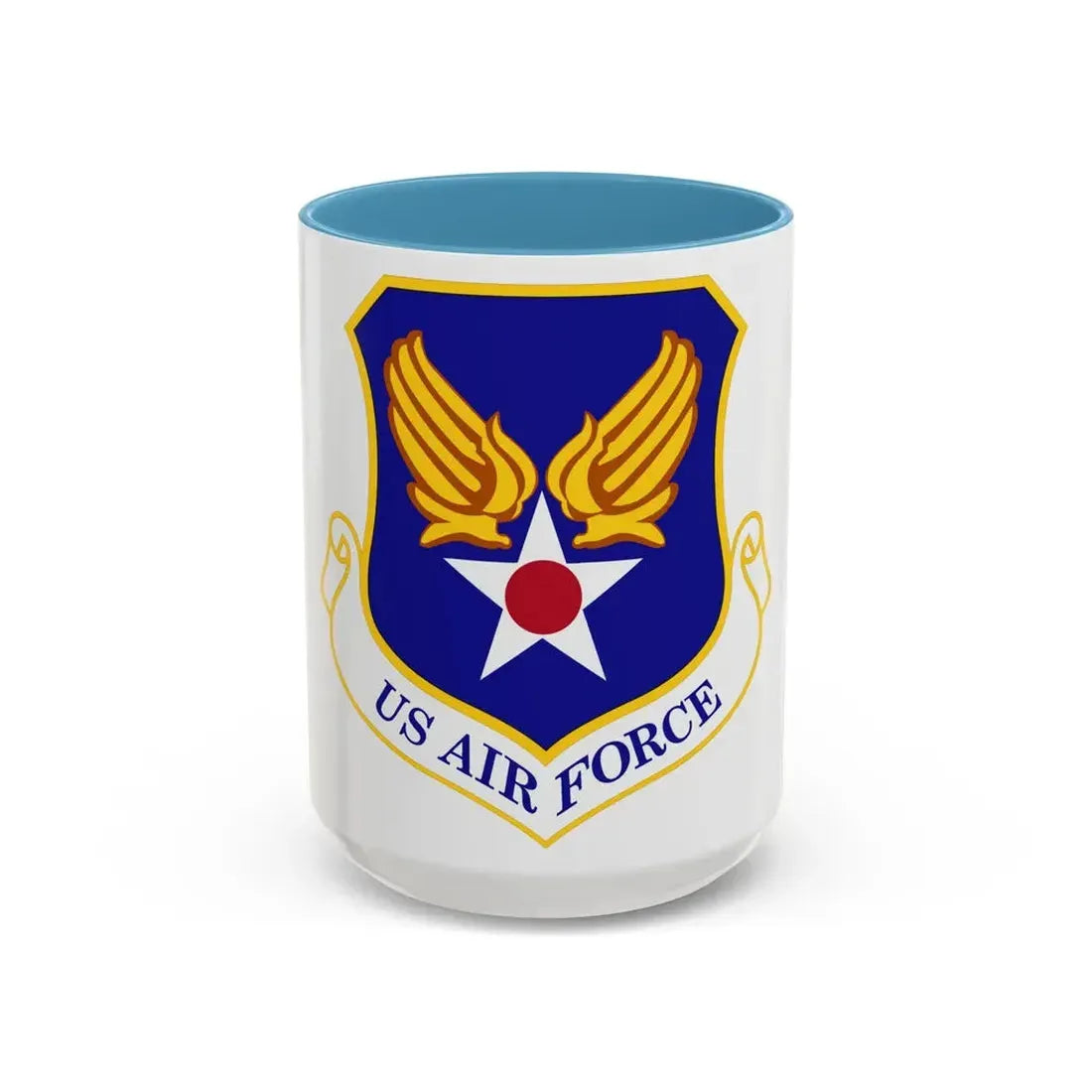 Headquarters United States Air Force (U.S. Air Force) Accent Coffee Mug 15oz Light Blue - Go Mug Yourself